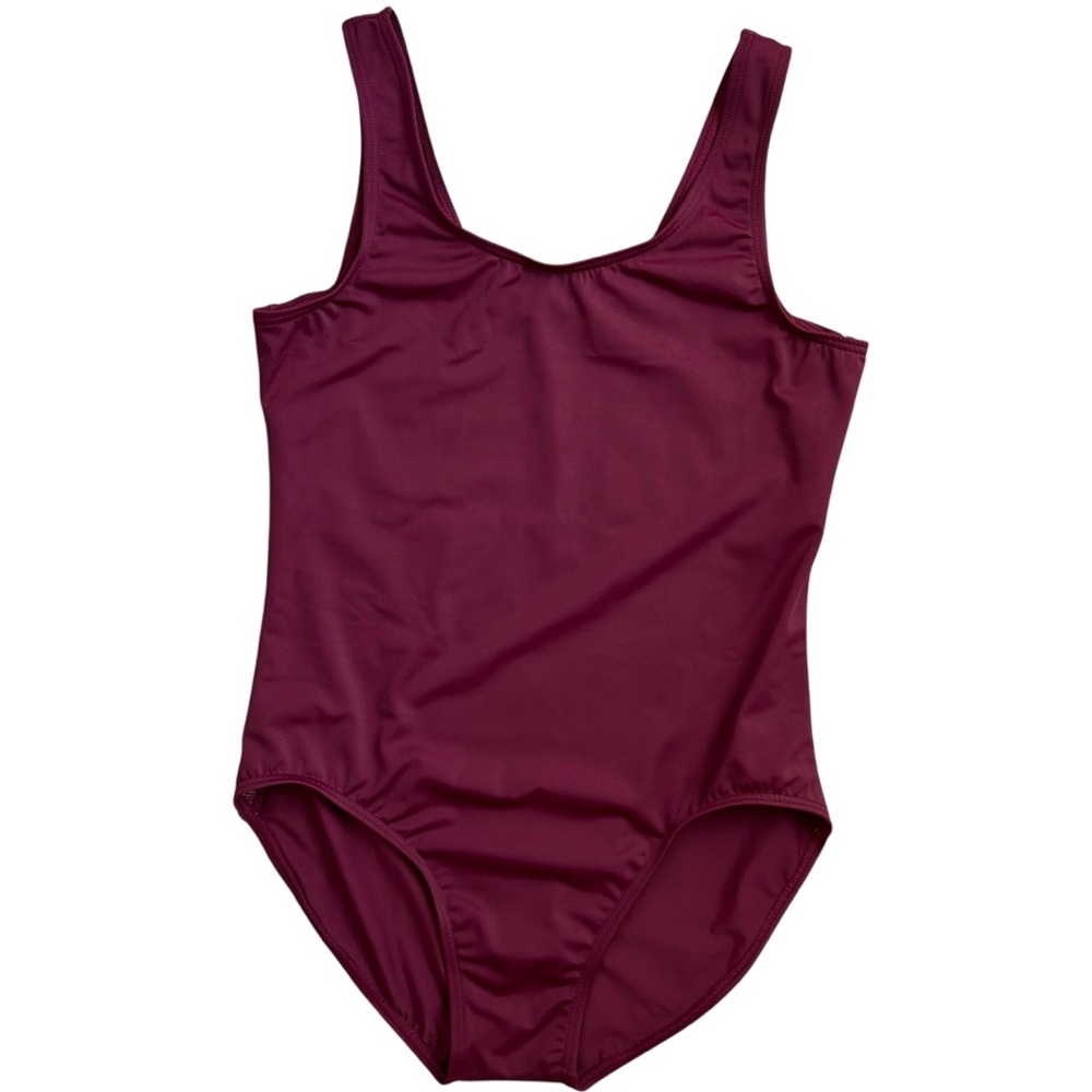 WEISSMAN‎ Girl’s Classic Tank-Style Leotard Maroon Scoop Lined Dance XLC 16/18